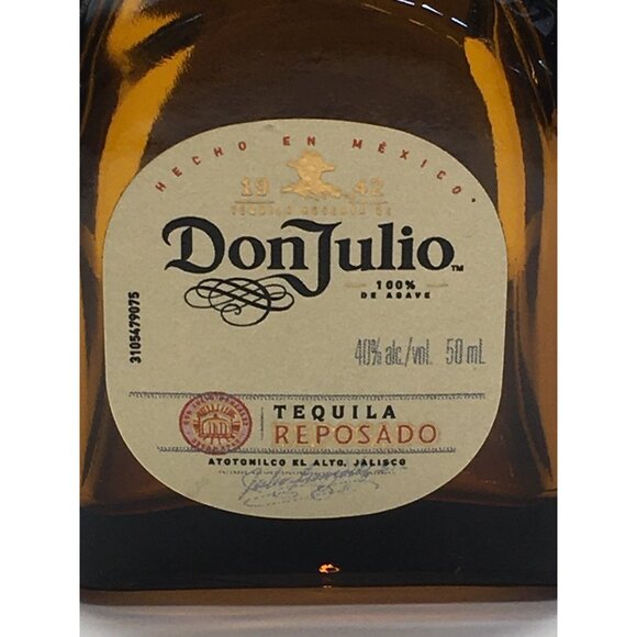 Don Julio Reposado Tequila Liquor Mini Bottle Empty Brown Glass 50mL - Picture 5 of 9